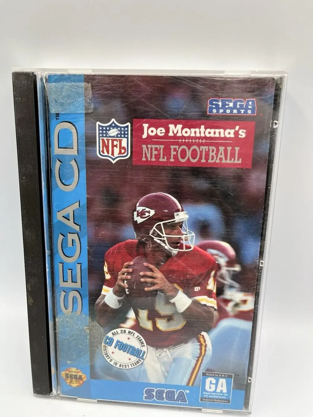 JOE MONTANA'S FOOTBALL (Sega CD) Kansas City Chiefs NFL game Complete